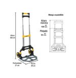 Carreta de carga plegable 100 kilos 24127 Pretul - Imagen 11