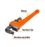 Llave stilson de 12" 15837 Truper - Imagen 2