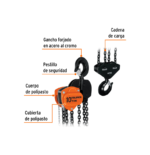 Tecle industrial de cadena 10 toneladas 16829 Truper - Imagen 2