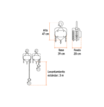 Tecle industrial de cadena 10 toneladas 16829 Truper - Imagen 3