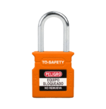 Candado de bloqueo arco de acero 38mm naranja TS-WCP38S-ORG - To Safety