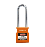 Candado de bloqueo arco de acero 76 mm naranja TS-WCP76S-ORG - To Safety