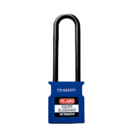 Candado de bloqueo arco de plástico 76mm azul TS-WCP76P-DBL - To Safety