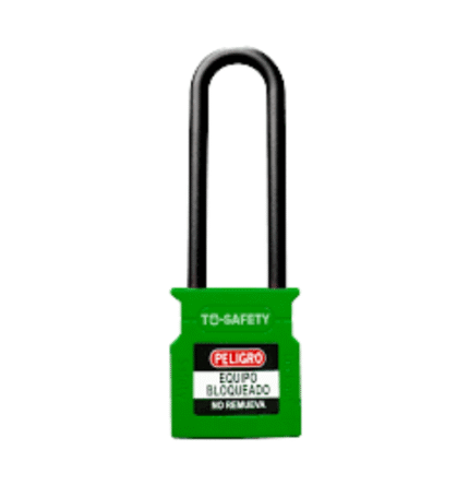 Candado de bloqueo arco de plástico 76mm verde TS-WCP76P-GRN - To Safety