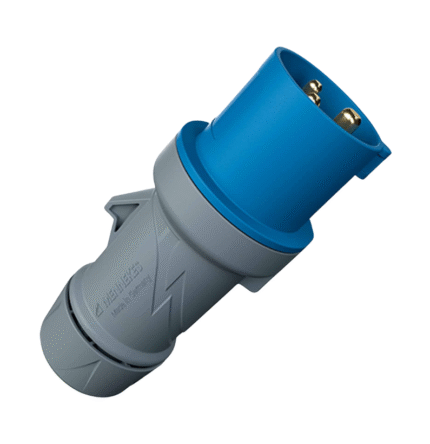 Enchufe aéreo 16AMP 2P+T 230V 6H IP44 3204 azul- Mennekes