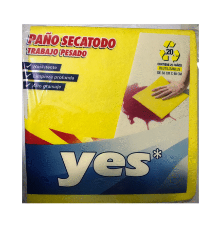 Paños absorbente para limpieza amarillo x 20 unidades - yes