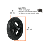 Carretilla de 6 pies con llanta reforzada 11752 expert -Truper - Imagen 3