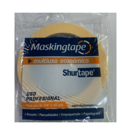 Cinta masking tape 3/4" x 40 yardas - Shurtape