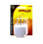 Adaptador de enchufe de 3 pines multiple 10A 250V OP-603-L Opalux - Imagen 2